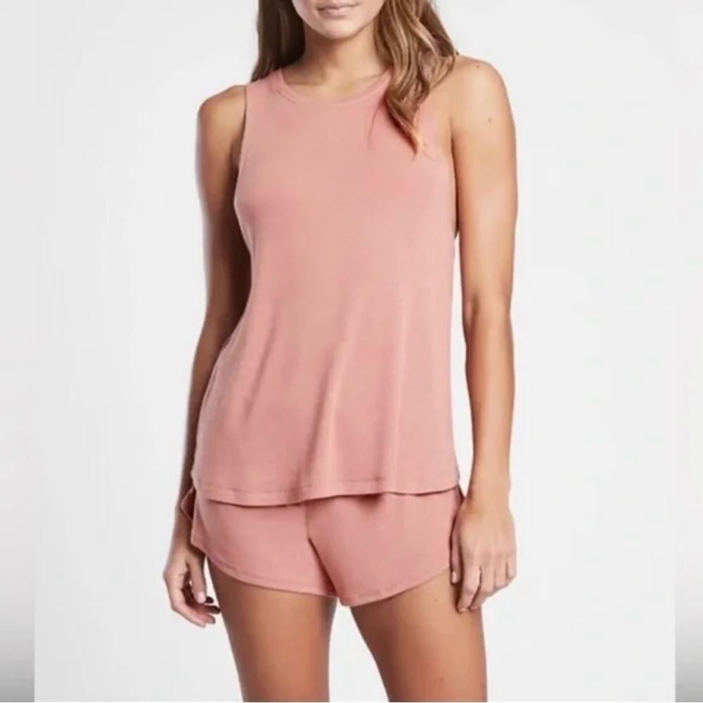 ATHLETA NWT Rib Sleep Tank Lightweight Modal Pink Size Small